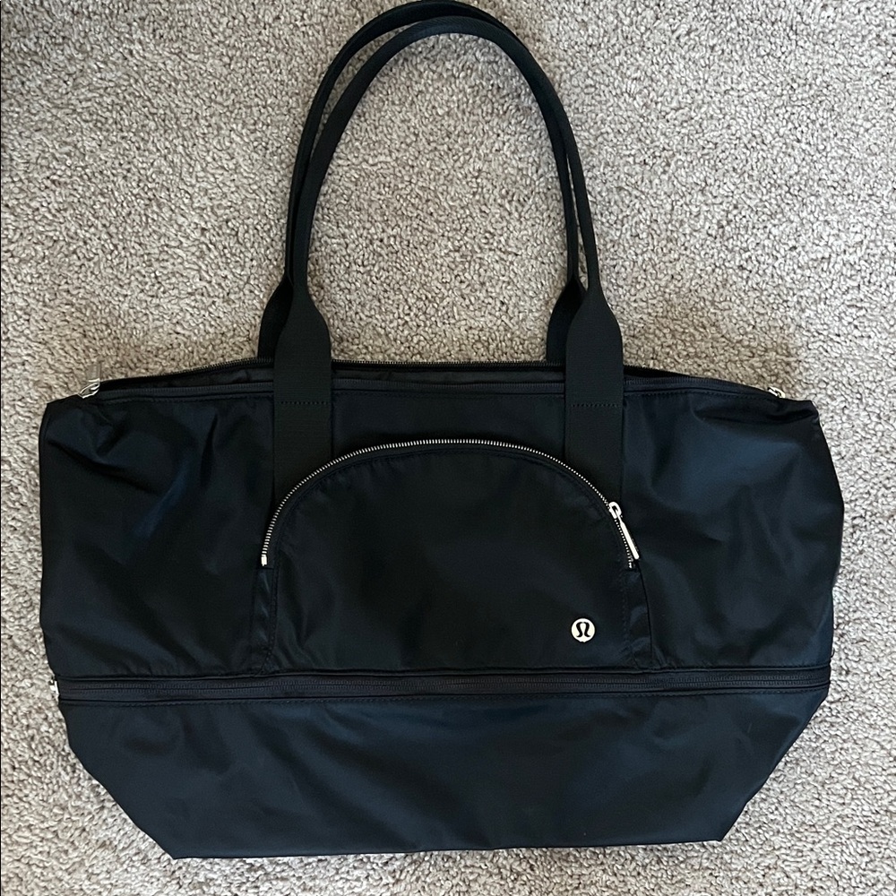 Black Lululemon Tote Bag with Logo